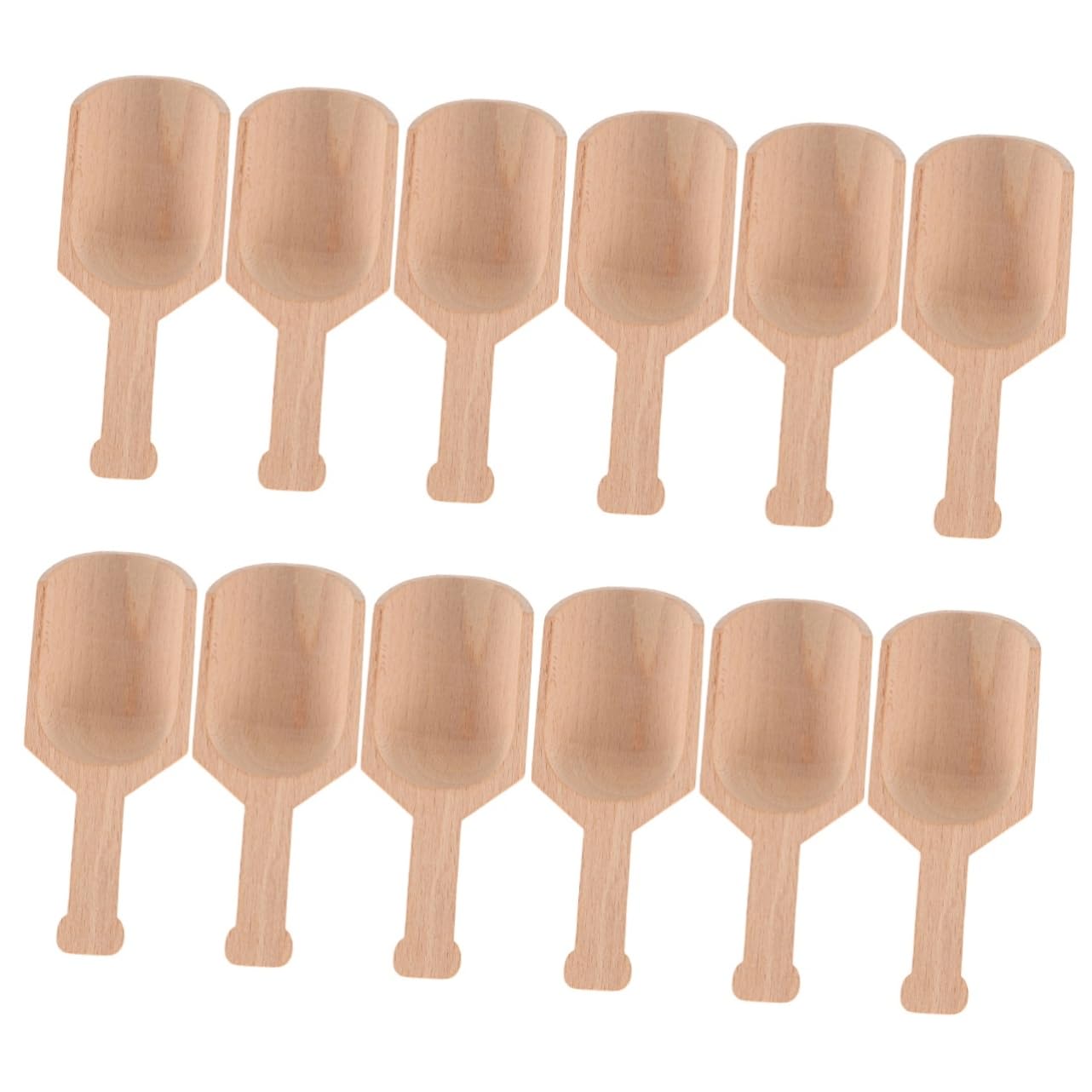 ULTECHNOVO 4sets Ergonomic Salt Scoops Mini Bath Salt Spoon for Tea Bath Household Restaurant Use 3pcs*4