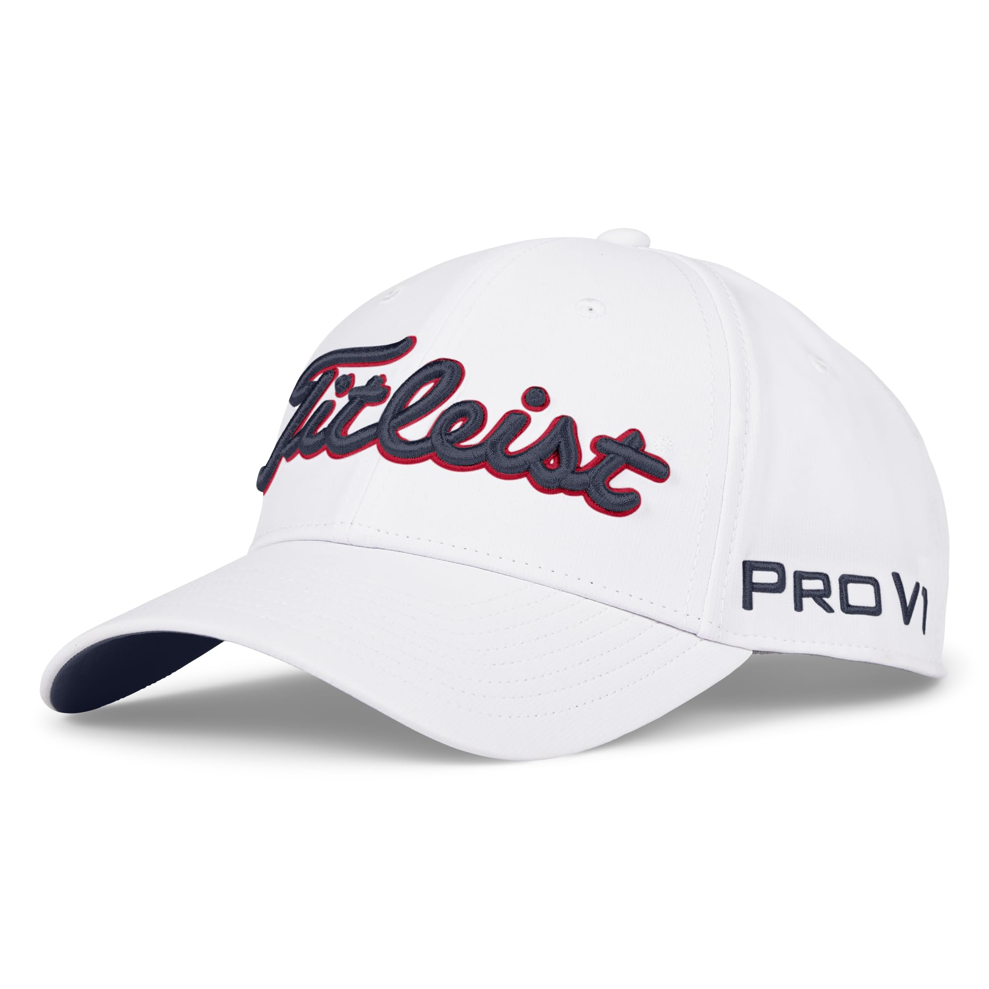 Titleist Tour Performance Golf Cap, White/Navy/Red, Adjustable