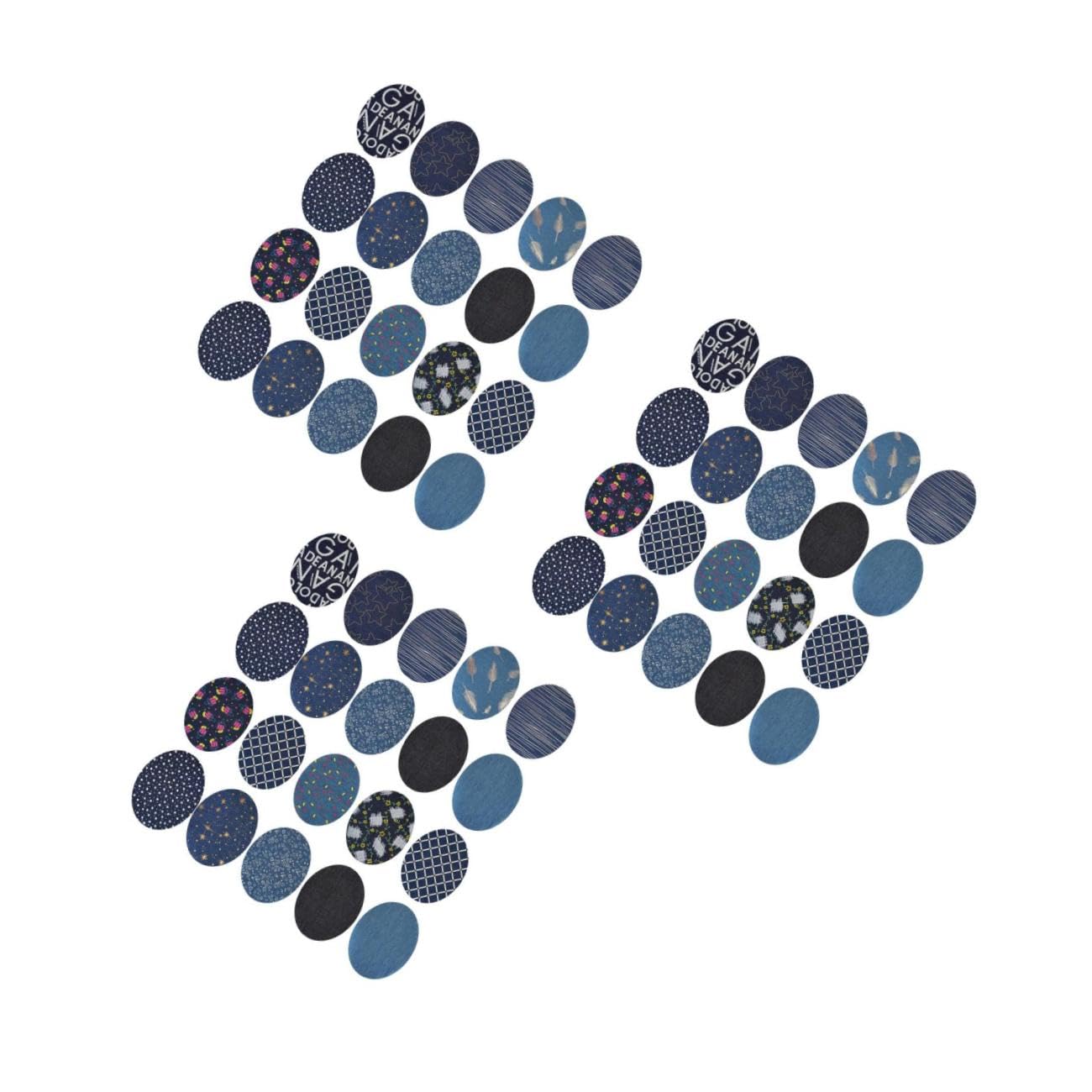 Angoily 3 Sätze Diy Denim Applikation Flicken Für Jeans Und Kleidung Zufällige Farben Bügel Und Nähflicken Zur Reparatur Und Dekoration Von Kleidung Zufällige 20 Stück * 3