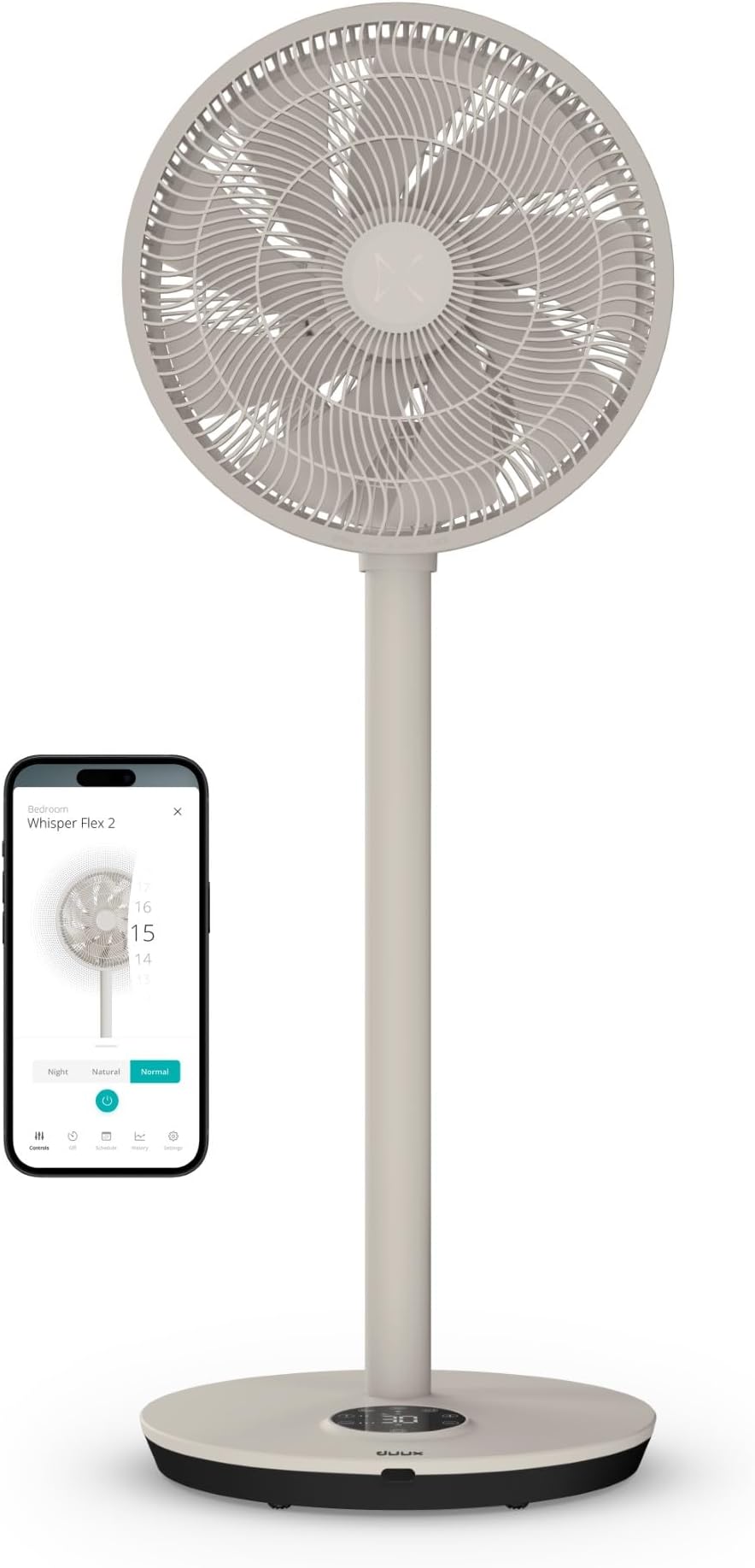 Duux Whisper Flex 2 Smart Fan, Alexa App Control, Stone