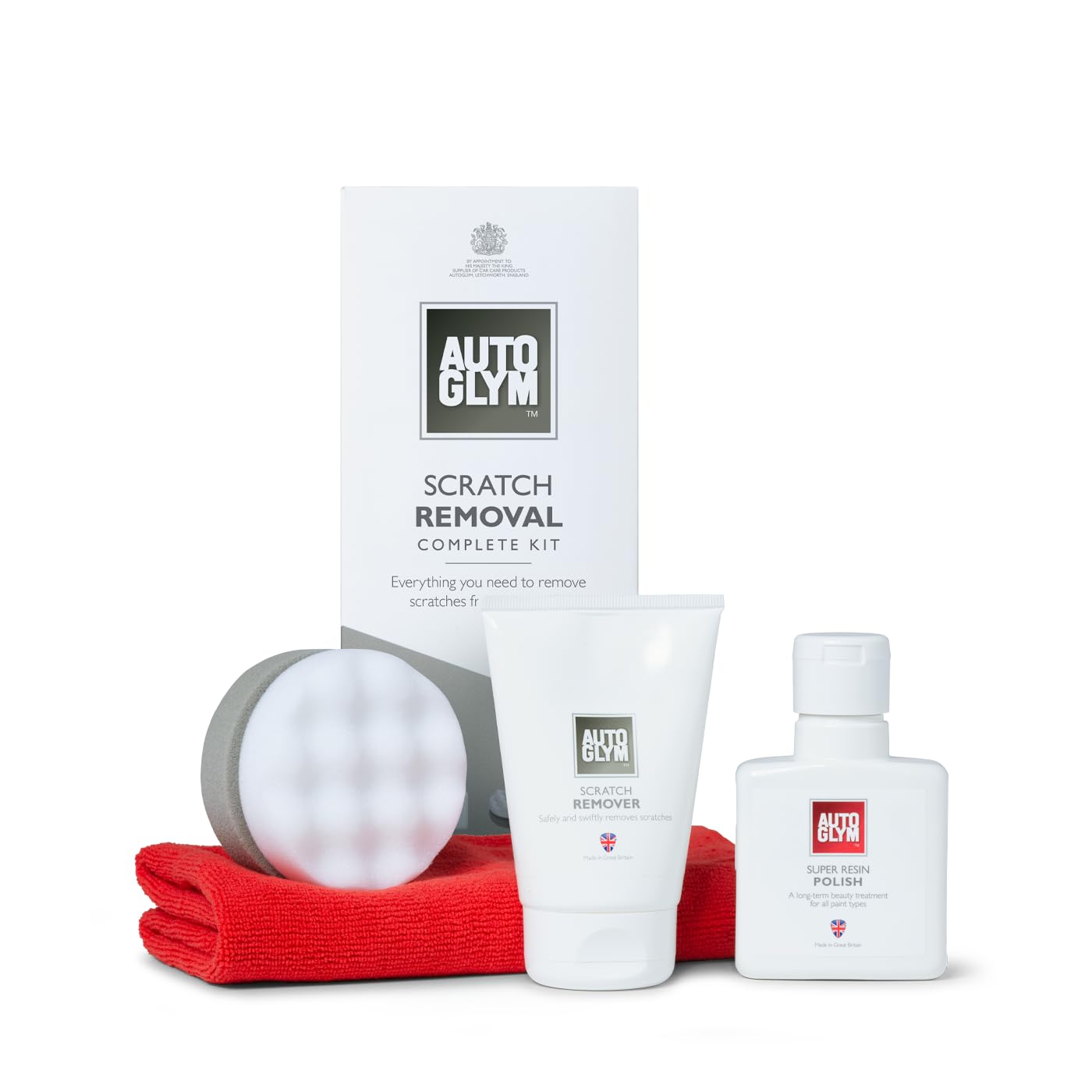 Autoglym Scratch Removal Kit For Car Paintwork - Includes Scratch Remover, Super Resin Polish, Hi-Tech Finishing Cloth, and Scratch Removal Applicator