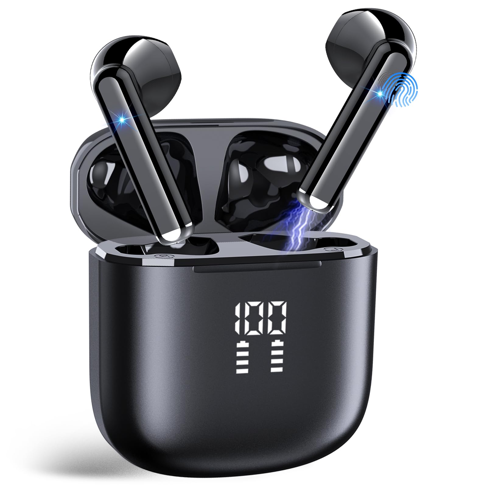AI Cuffie Traduzione, Bluetooth 5.4 Traduttore Istantaneo Vocale con 164 Lingue, Auricolari di Traduzione con 5 modalità, Codice di Autorizzazione Permanente, Cuffie Bluetooth per Viaggi/Affari