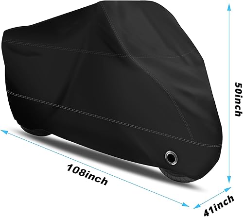 Miniatura 5 de XYZCTEM Funda para motocicleta, bolsa de almacenamiento impermeable para exteriores, hecha de material resistente, se adapta a Harley Davison de