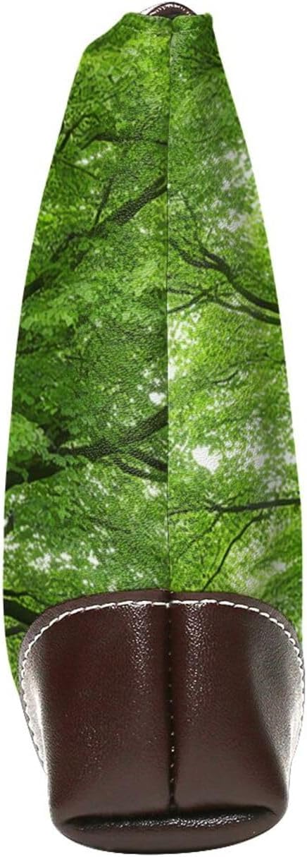 Green Nature Tree Leather Wristlet Wallet Clutch Purse for Women Handbags Travel Credit Card Holder Phone Bags