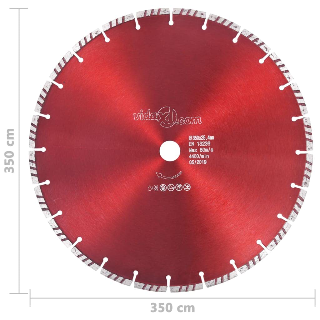 ShGaxin Disco da Taglio Diamantato con Turbo in Acciaio 350 mm,Articoli di ferramenta,Accessori per Attrezzi,Lame per Attrezzi,Lame per seghe-143228