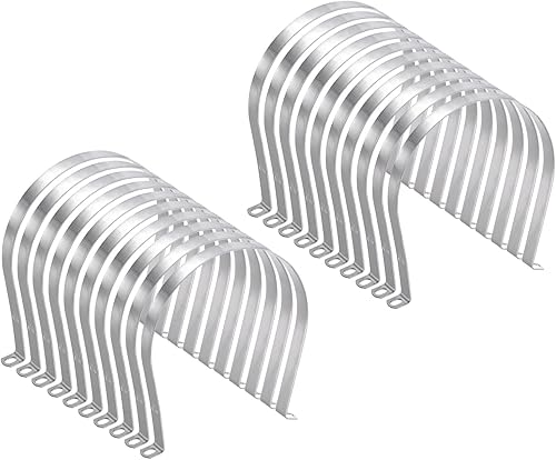 Miniatura 33 de HARFINGTON 5 abrazaderas de conducto de 4 1/4 pulgadas y 4.252 in, abrazadera de tubo M108 U, correa de tubo rígida de acero inoxidable, soporte