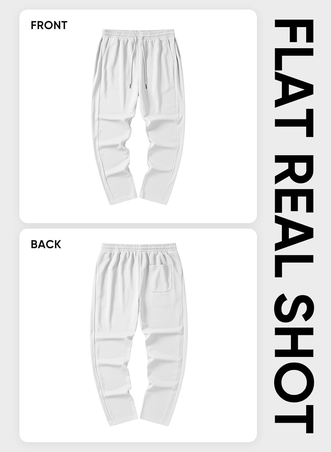 JMIERR Mens Baggy Pants Drawstring Stretch Loose Fit Wide Leg Streetwear Pants with Pockets - Image 9