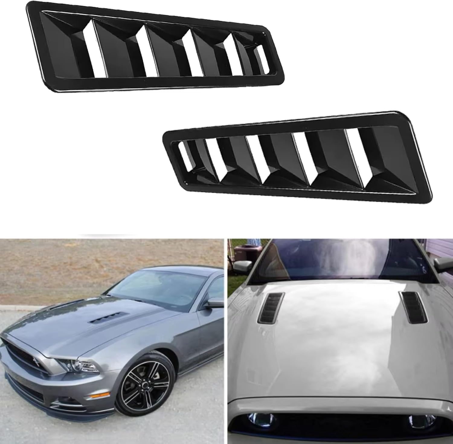 Hood Scoops Car Air Flow Intake Covers Side Scoop Hood Cover Exterior Styling Decorative Trim Panel Auto Modification 42.5x11.5CM