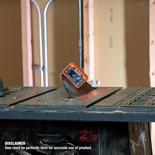 Miniatura 5 de Klein Tools 935DAA Medidor electrónico digital de nivel y ángulo, alerta de ángulo LED, ángulos de medición y ajuste, rangos de 0-90 y 0-180 grados