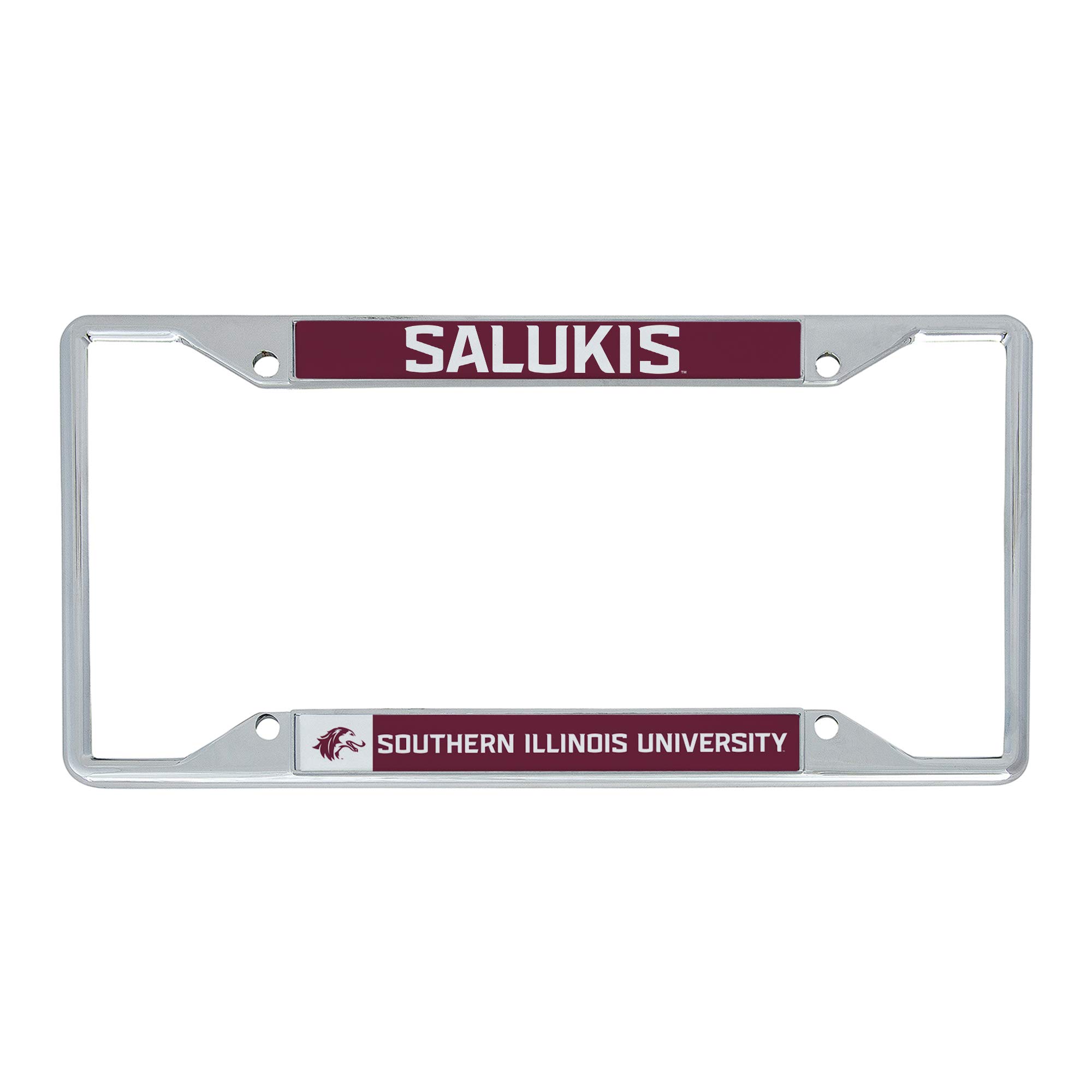 Desert Cactus Southern Illinois University License Plate Frame SIU Salukis Car Tag Holder for Front or Back of Car Officially Licensed Metal (Mascot)