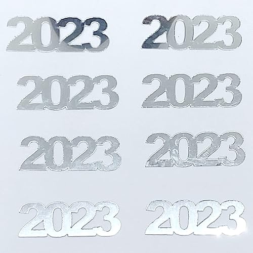 Miniatura 3 de Confeti Año 2023 Plata - Paquete al por menor #7626 QS0