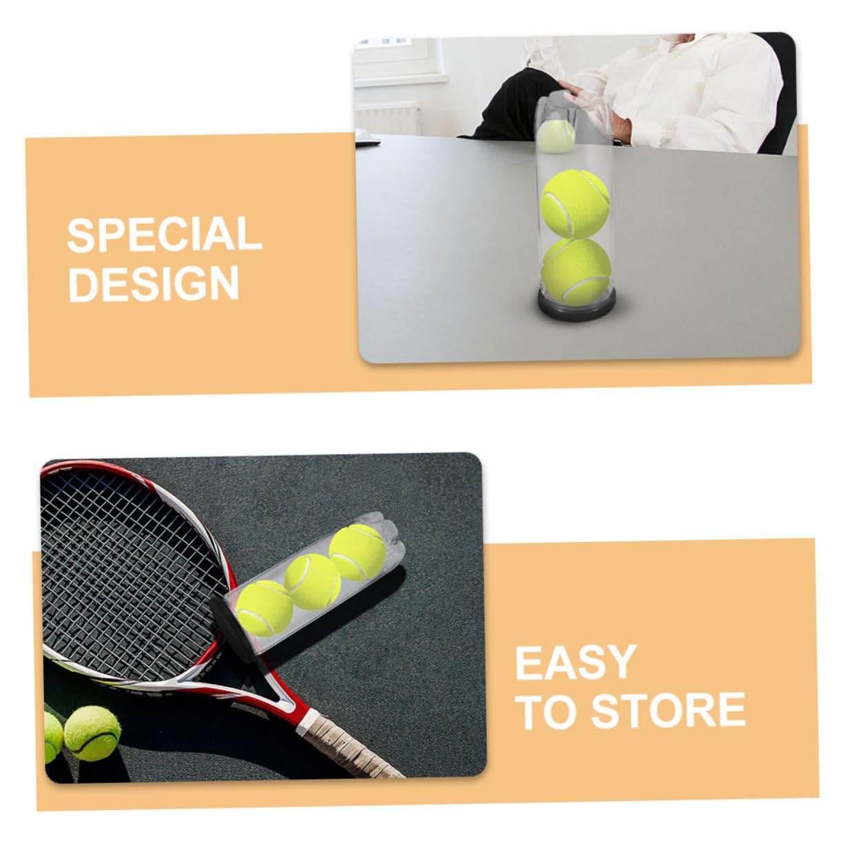SUPVOX Cilindro de Tenis Caja de de Tenis Almacenamiento de de Tenis contenedor de Tenis Resistente Desgaste práctico Soporte para Bolas de polivinilo