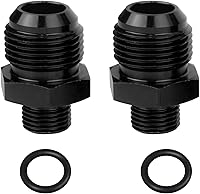 Vista 7 de Adaptador de riel de combustible macho 6AN Flare a 6AN ORB, adaptador de manguera de línea de combustible de aluminio, accesorios de sistema