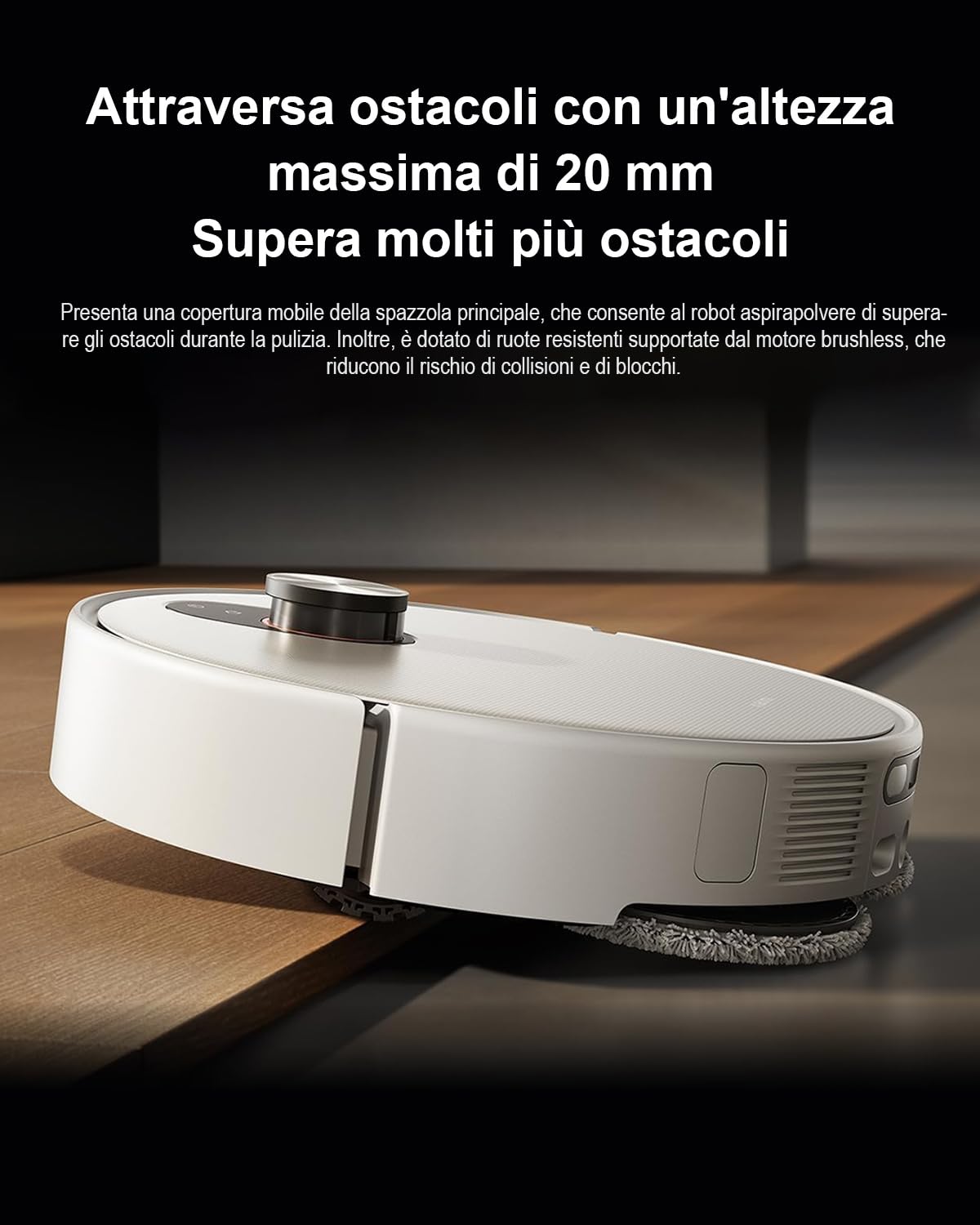 XIAOMI Robot Vacuum 5 Pro - Robot Aspirapolvere Lavapavimenti Intelligente,vacuum cleaner con Videocamera HD 5MP Supporto per chiamate unidirezionali,20.000 Pa,Radar intelligent