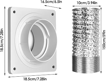 Portable Air Conditioner Window Kit - Portable Air Conditioner Exhaust Hose Kit, Adjustable Adapter Panel Summer Cooling Ventilation Duct for Home, Dorm, Room, Apartment, Bathroom, Garage