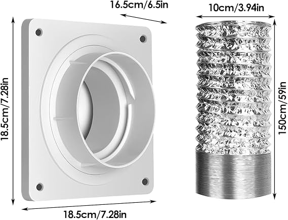 Portable Air Conditioner Window Kit - Portable Air Conditioner Exhaust Hose Kit, Adjustable Adapter Panel Summer Cooling Ventilation Duct for Home, Dorm, Room, Apartment, Bathroom, Garage