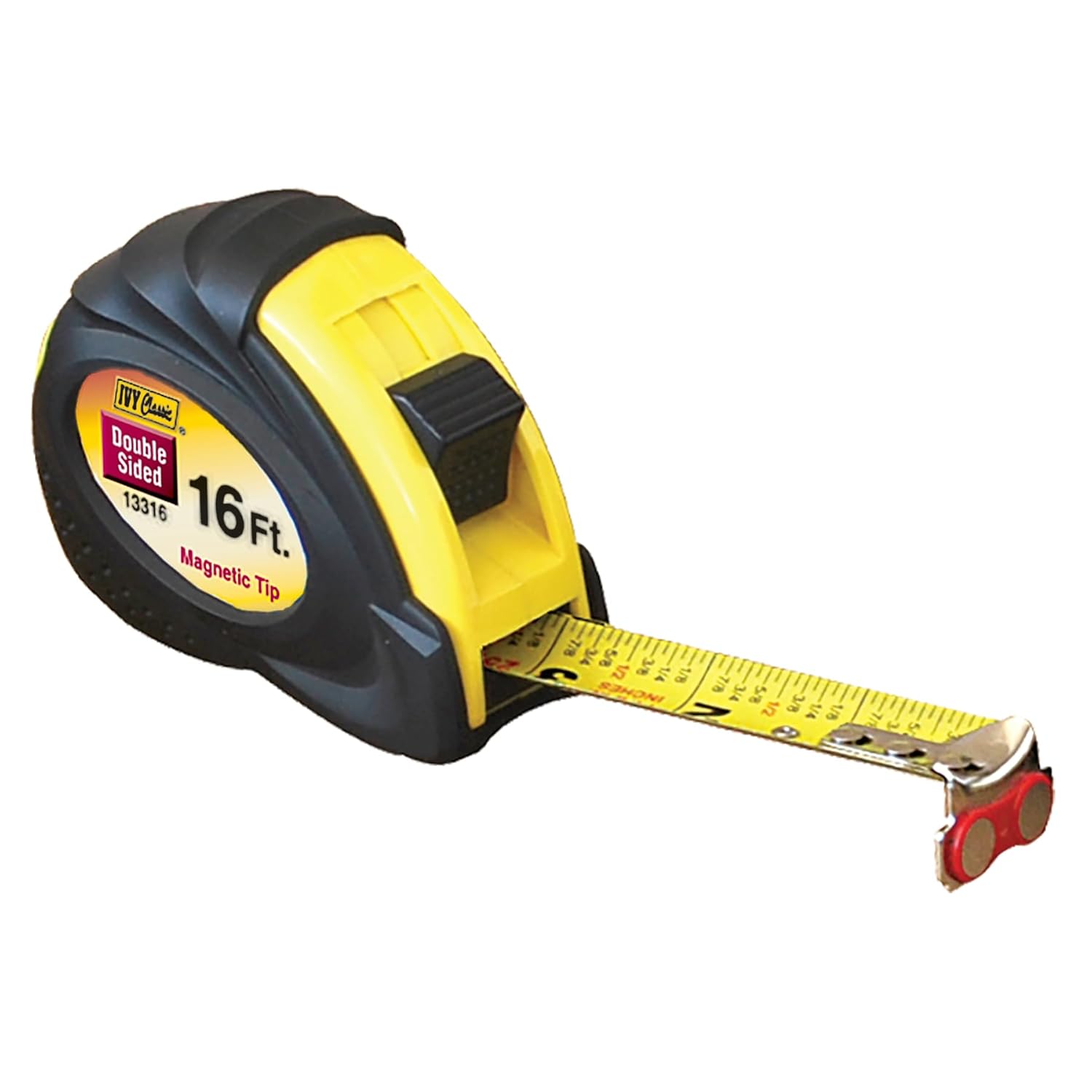 IVY Classic 13316 16' x 1" Double-Sided Magnetic Measuring Tape, 1/Card