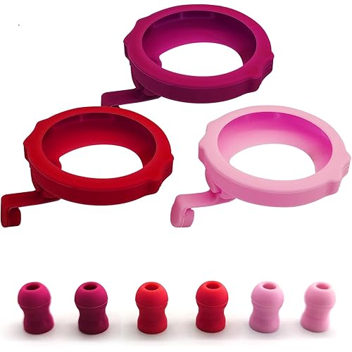3 Pack Silicone Protective Cover and 6 Pack Ear Tips Replacement Accessories for EKO CORE 500™ Digital Stethoscope, Dustproof Plug Design Prevents Dust from Entering The Device's Interface (Red)