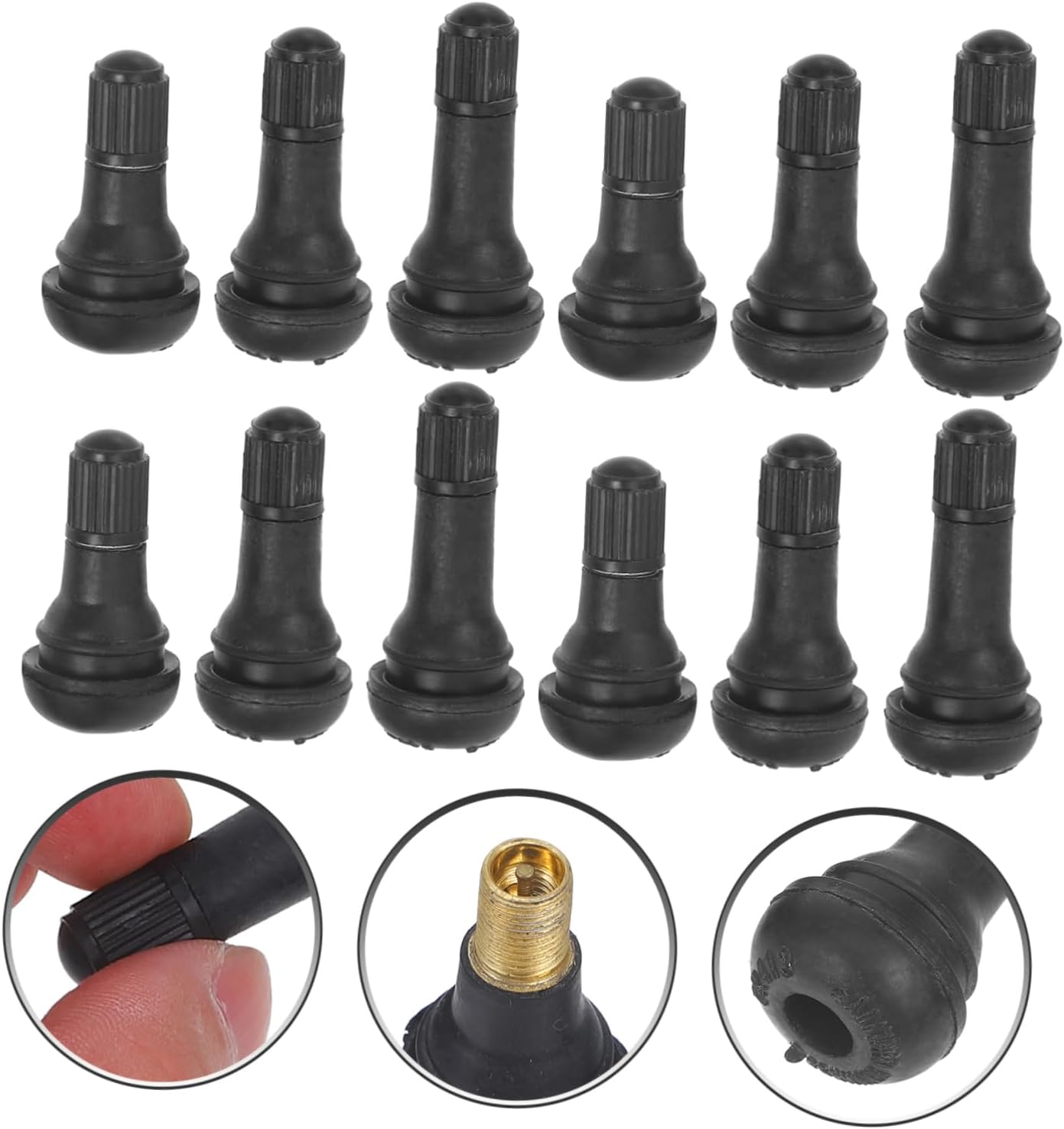 Ciieeo 30pcs Tubeless Tire Valve Stems Replacement Design for Easy Installation Compatible Car Models