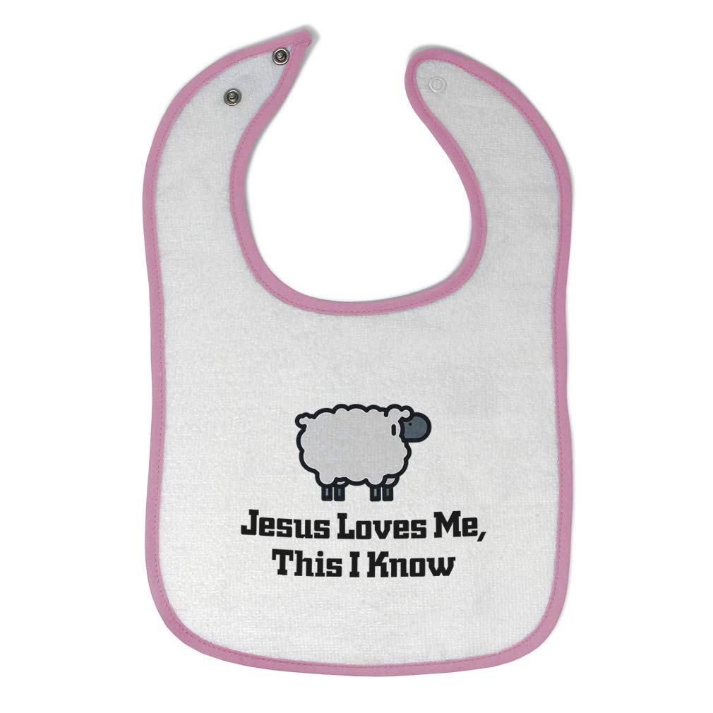Cute Rascals Toddler & Baby Bibs Burp Cloths Christian Jesus Loves Me This I Know Christian God Style C Cotton Baby Items for Baby Girl & Boy White Soft Pink Design Only