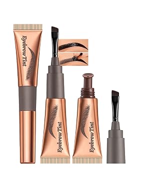 Easy Peel Off Eyebrow Gel, Black Gray Tattoo Eyebrow Gel Easy Peel Off, Waterproof Long Lasting Brow Tinted Stain, Last Up to 3 Days, Sweatproof Transfer-proof gel para cejas with Brush for Women-01