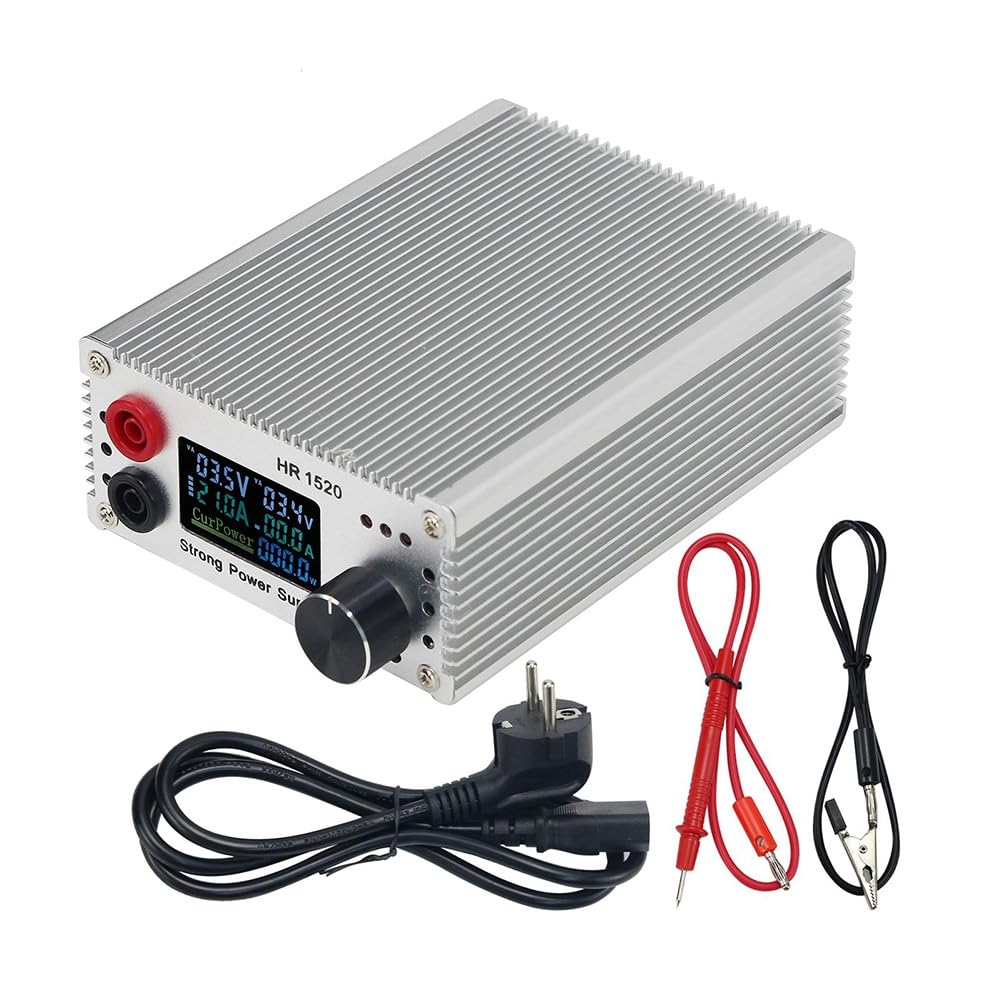 HR1520 Probador de Cortocircuito de Placa Base 15V 20A Fuente de AlimentacióN Multifuncional Ajustable para ReparacióN de TeléFonos (Enchufe de la UE)