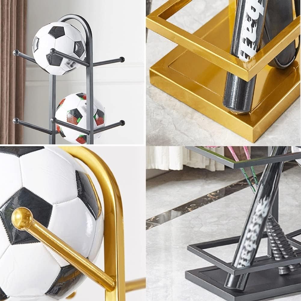 Basketball Ball Storage Rack Ideal for Garage Or Indoor Use Sports Equipment Storage Organizer for Basketball, Football, Badminton, and Volleyball (Color : White, Size : 40x23x85cm