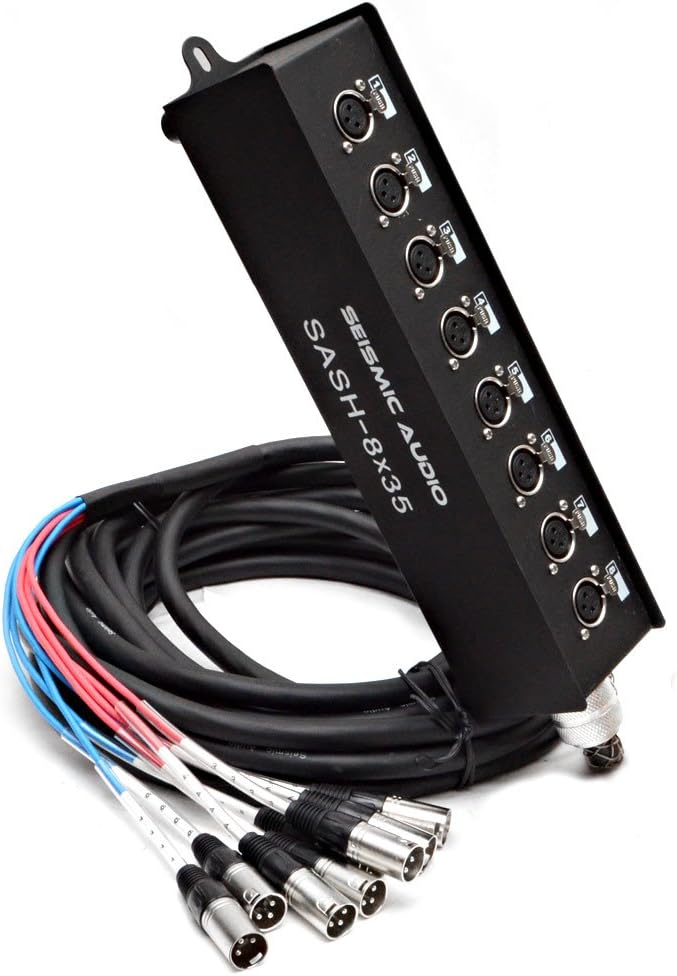 Seismic Audio - SASH-8x35-8 Channel XLR Send Sub Snake Cable - 35 Feet