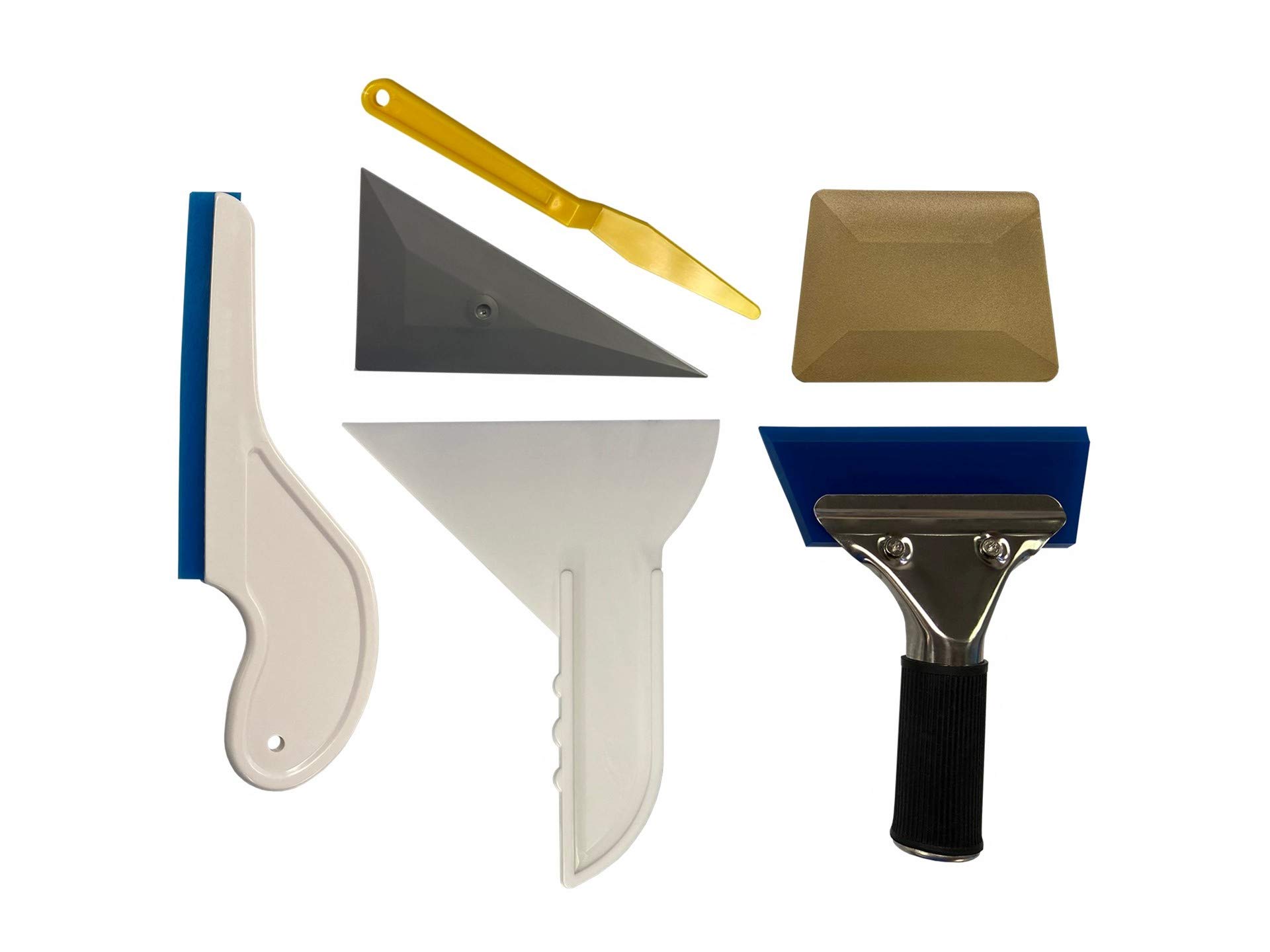 LEXEN 6 in 1 Window Tint Tools for Vehicle Film Including Window Squeegee, Hard Card, Gasket Sc, Slammer, Side Swiper