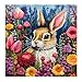 Produktbild 51buyoutgo Kreuzstich Set Vorgedruckt Kaninchen Tier, Stickvorlagen Stickbilder Vorgedruckt Kreuzstich Stickpackungen Stickpackung Cross Stitch Embroidery Kit Stickset Sticken Set Erwachsene Anfänger