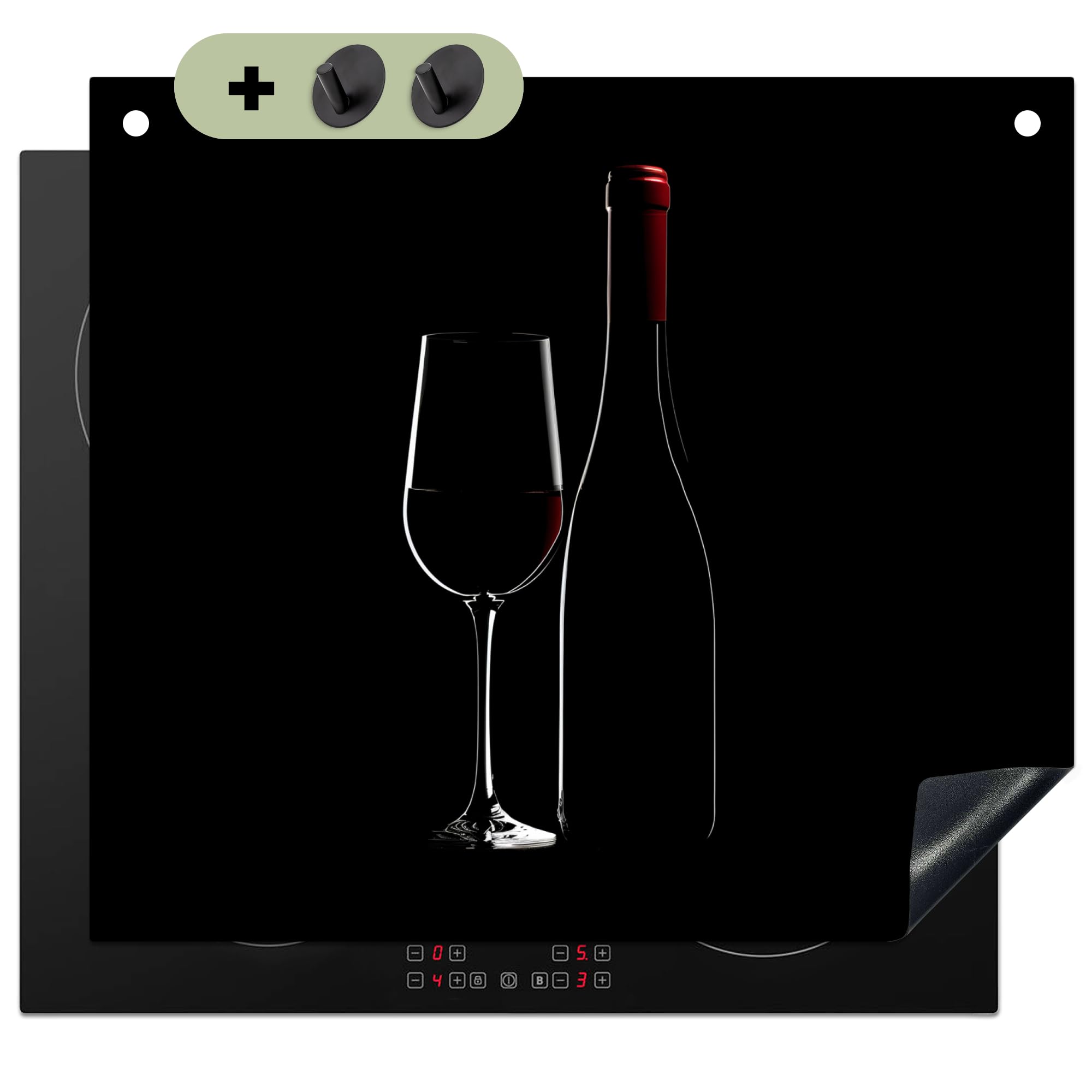 Tapis protection induction 60x52 cm pour cuisiner et agrandir le plan de travail