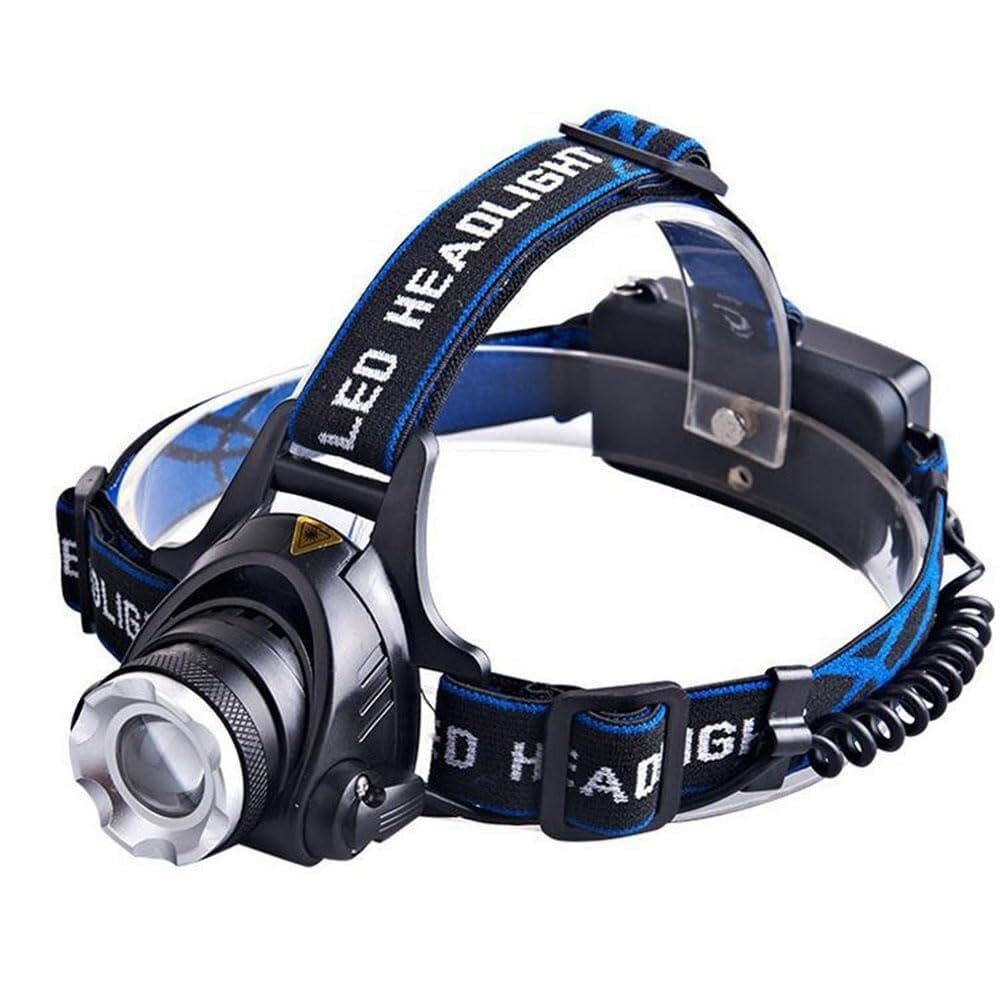 QFGVMXBWKZH LED Induction Headlight Zoom Waterproof Flashlight Rechargeable Battery Camping Flash Headlamp