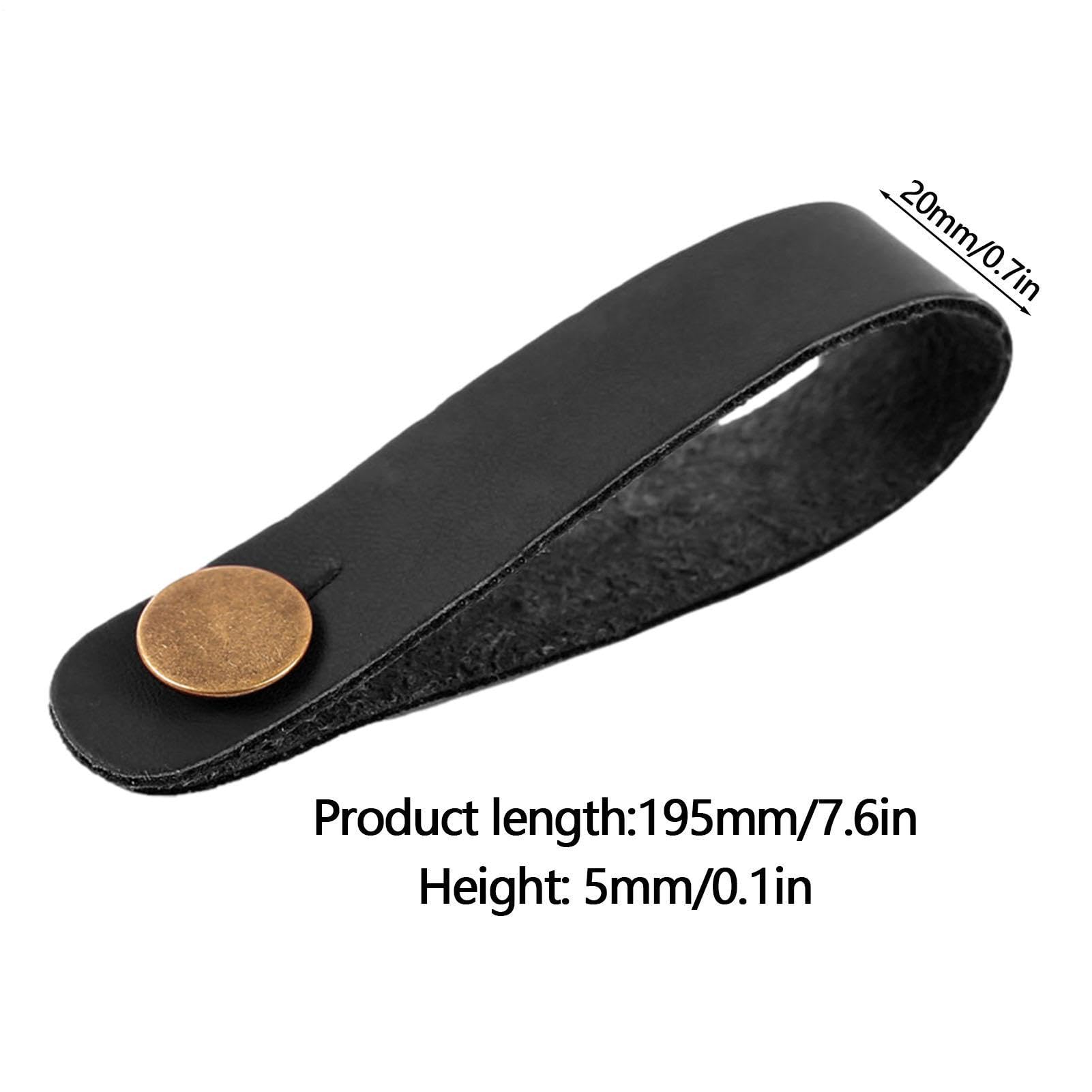 Correa para cabezal: bloqueo de amarre de guitarra de 19,5 cm, correas adaptadoras de cuello de cuero PU livianas para mandolina de bajo y ukelele folk acústico, envoltura de conector de botón