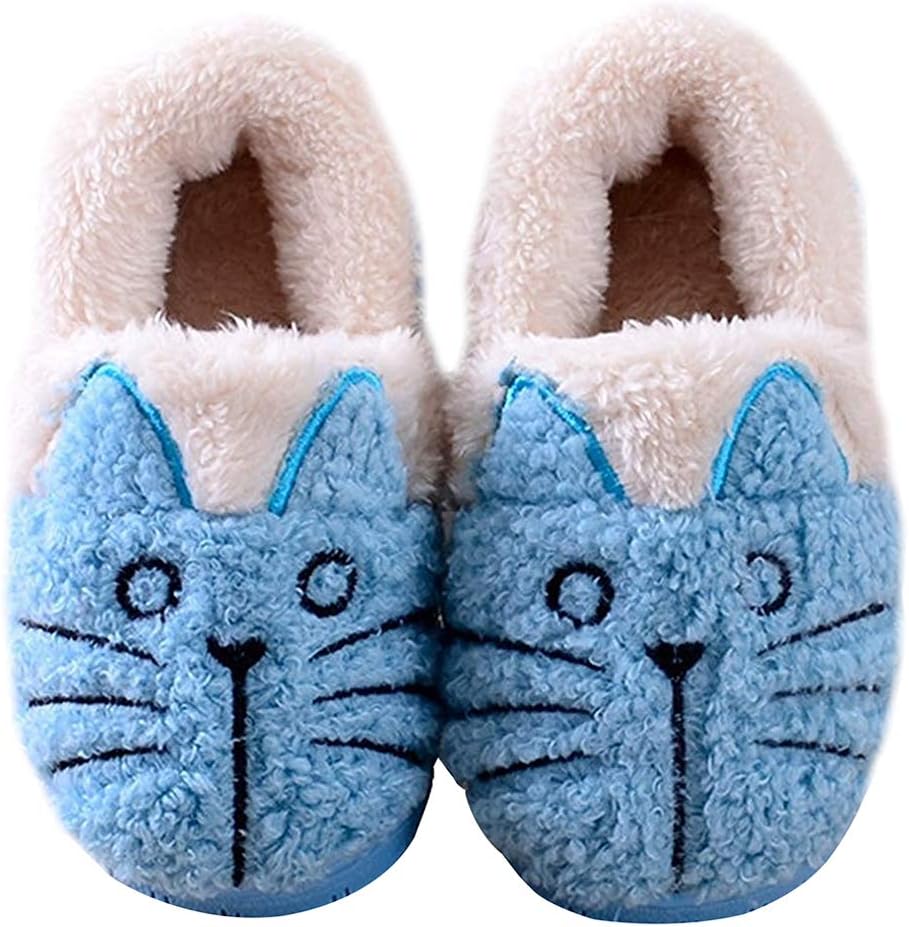 Women/Kids Family Cute Cat Warm House Slippers Booties