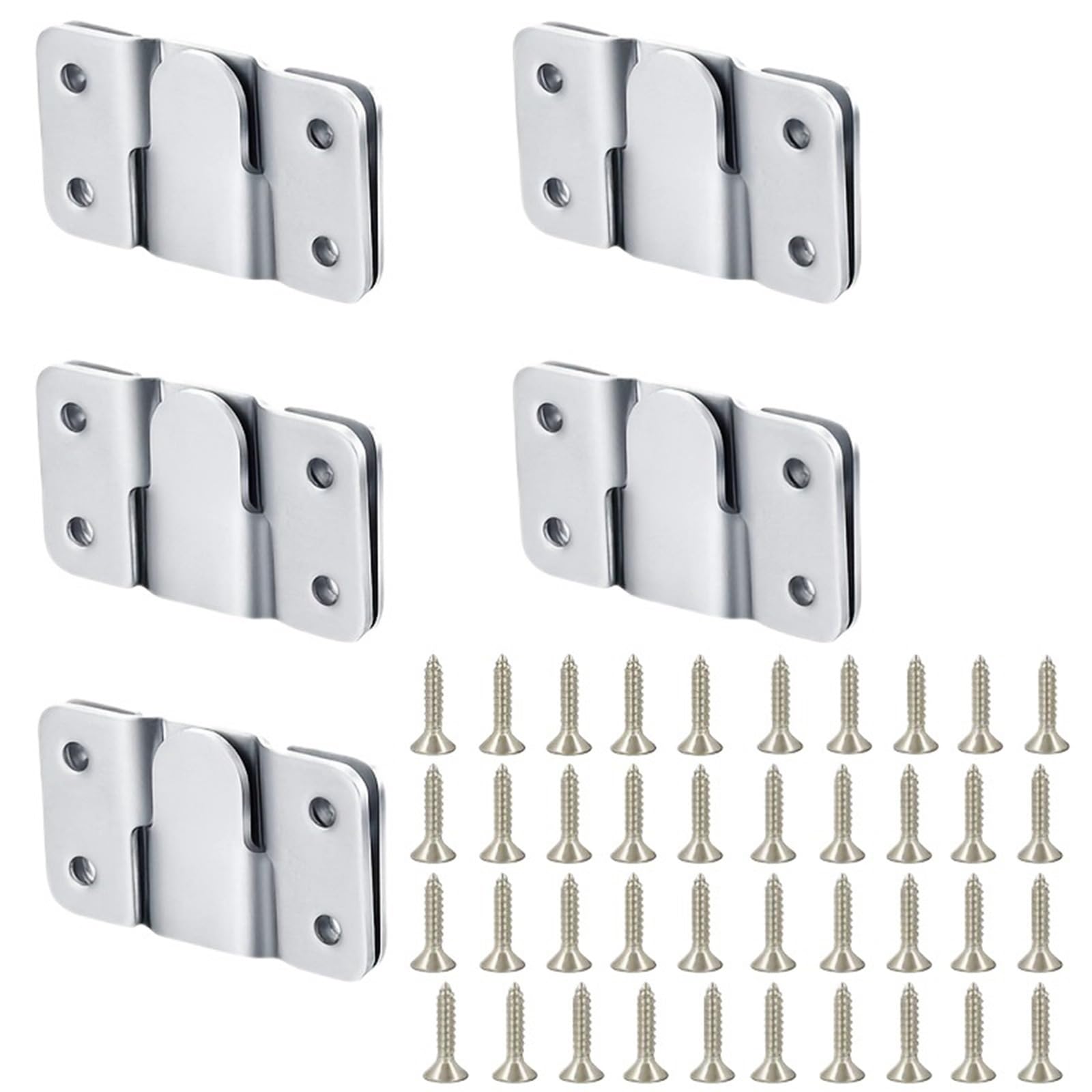 Kxaoxgrc 50Set Stainless Interlocking Flush Mount Brackets, Flush Mount Z Brackets 10/50 Pair Interlocking Screws For Easels Furniture(50Set)