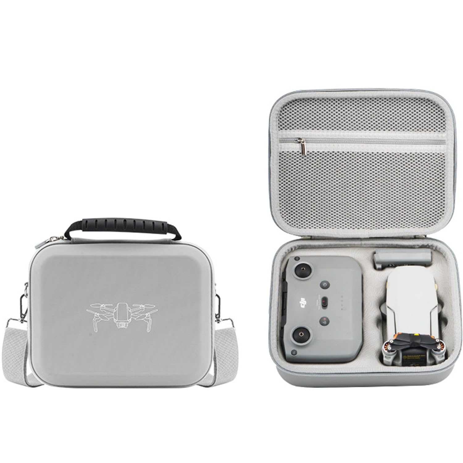 eWINNER Carrying Case Waterproof Portable Storage Bag for DJI Mini 4K/2SE/2/SE Protective Carrying Case PU Leather Handbag for Drone Accessories with Shoulder Strap