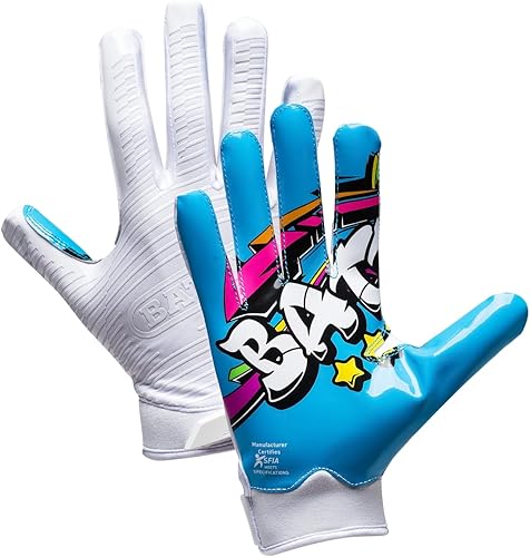Miniatura 3 de Battle Graffiti 23 guantes de fútbol deportivos, ultra pegajosos y profesionales, guantes receptores de palma para adultos y jóvenes, guantes de