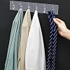 AEE® 2 Pieces Transparent Wall Hanger 5-Piece Strap-Free Strong Adhesive Hanger Behind Door Bathroom Kitchen Organizer Hook Hanger