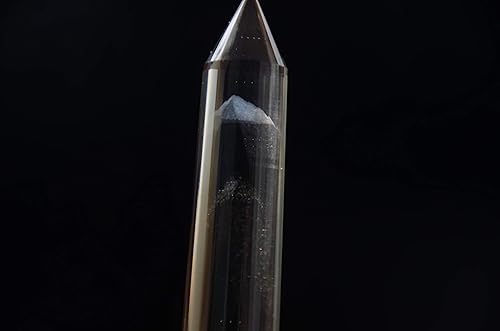 Miniatura 4 de Real Tibet Himalaya de alta altitud transparente de 24 caras con punta de cristal fantasma Vogel Varita de 5 pulgadas para curación espiritual Reiki