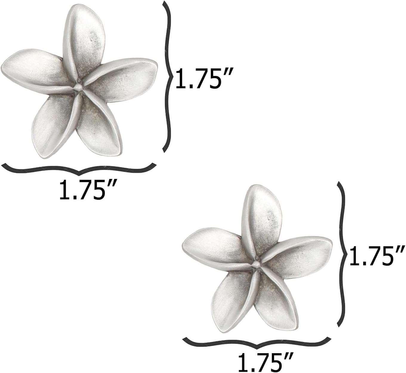 Costello Coastal - Plumeria Cabinet Knobs (2-Pack)| Frangipani Flower Drawer Knobs | Artist Pewter Collection Hardware