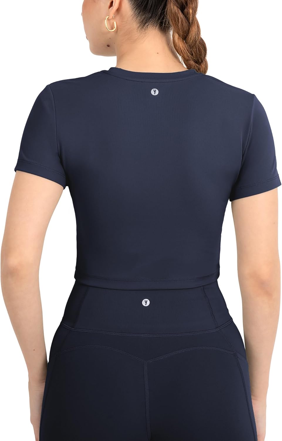 YITTY Active Women's Ultraluxe Essential Crop Tee, Athleisure, 4-Way-Stretch - Image 2