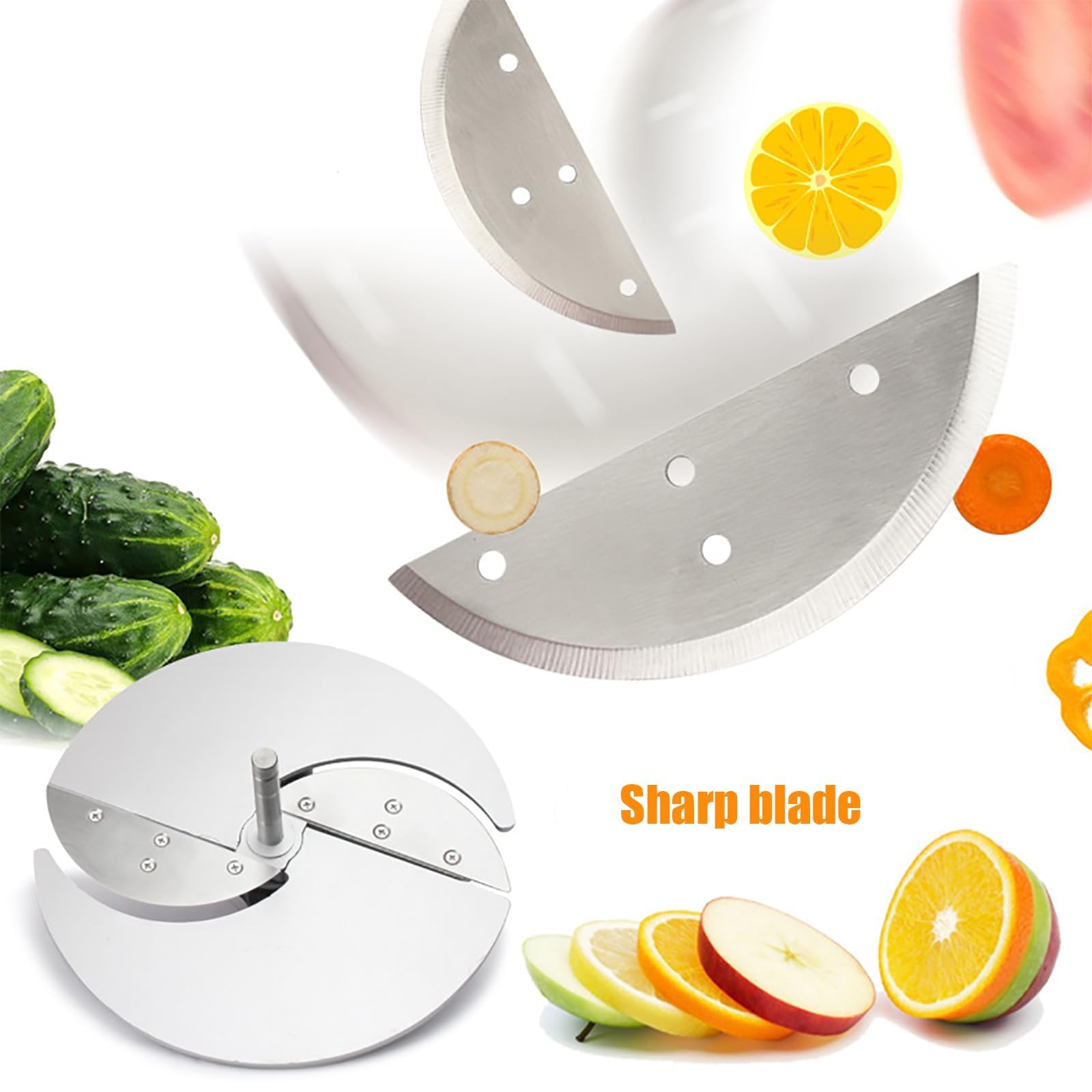 Cortador de verduras, cortador manual de alimentos con grosor ajustable de 0,5 a 6 mm, hoja de aluminio de alta calidad, canal grande para verduras, carne y condimentos