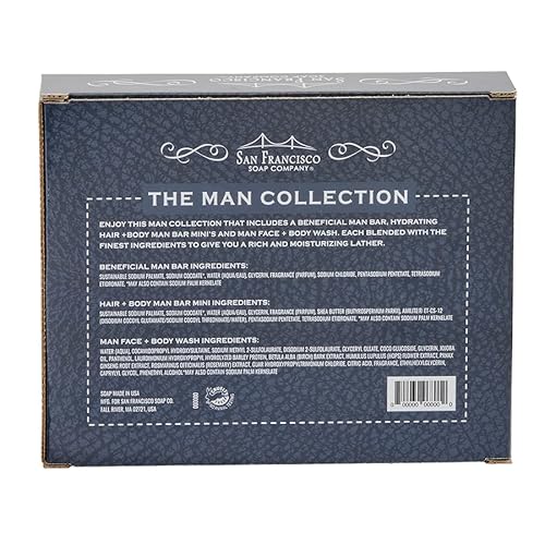 San Francisco Soap Company The Man Collection Set (Blk Pine, Siberian, Cedar) #TOP1