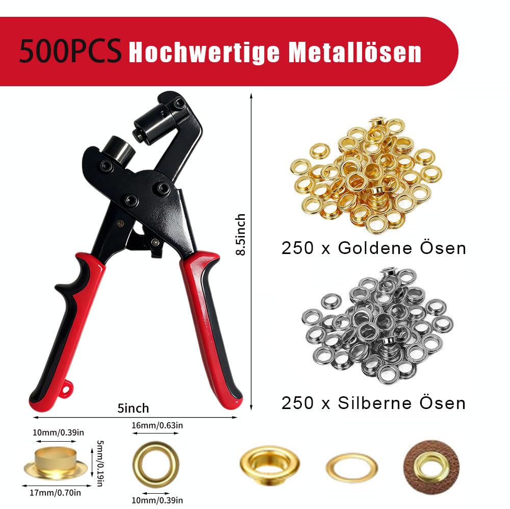 Set di pinze per occhielli, fustellatrice professionale, pressa con occhielli magnetica per teloni, tessuti