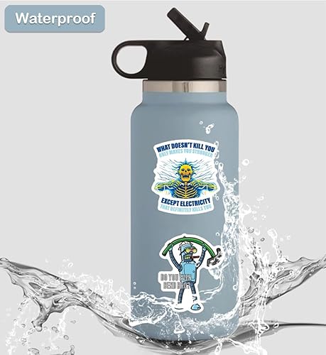 Miniatura 5 de Calcomanías de electricista, 50 unidades, divertidas calcomanías eléctricas para sombrero duro para electricista, hombres, liniero, calcomanías de