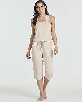 Real Essentials 2 Pack: Women's Tank Top & Capri Pajama Set