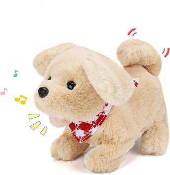 Plush Dog, Electric, Pretend Play, Pet Cutting, Moving Dog, Plush Toy, Includes Voice