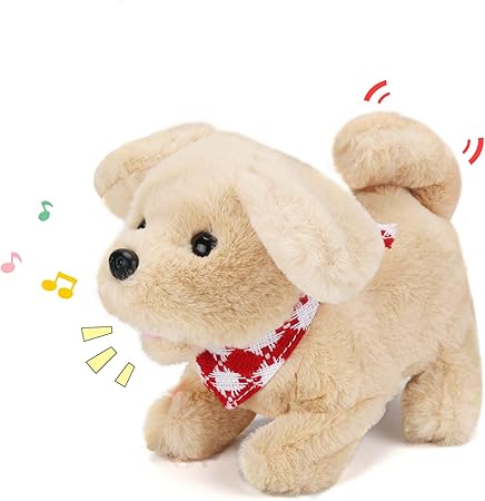 Amazon Co Jp Sotodik ぬいぐるみ 犬 電動 ごっこ遊び ペット飼う 動くいぬ ぬいぐるみ 音声付き おもちゃ 子供 プレゼント おもちゃ