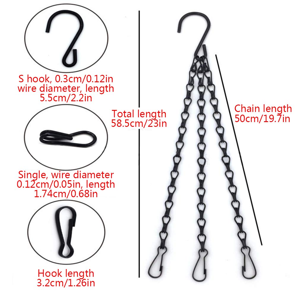 2 Hängeketten Für Pflanzen Aus Baumwolle – Je 55 Cm, Mit Haken Für Blumentöpfe, Vogelfutter & Deko