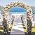 Metal Garden Arch,7.8 Feet High x 5.5 Feet Wide Sturdy Metal Arbor with Sharp Ends for Climbing Vines and Plants,Weddings Quinceaneras Party Decoration